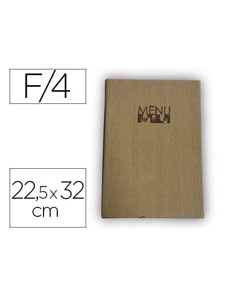 PORTA MENUS LIDERPAPEL PU 22,5 X 32 CM CON 4 FUNDAS
