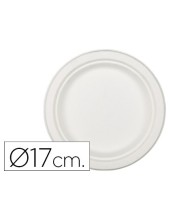 PLATO FIBRA NATURAL NUPIK BIODEGRADABLE BL.17 CM MICROONDAS 50 UD.