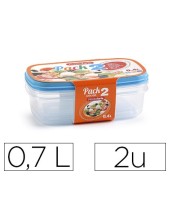 FIAMBRERA PLASTICFORTE TPTE.T.0,7LT.PACK 2 UD.