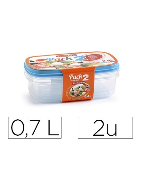 FIAMBRERA PLASTICFORTE TPTE.T.0,7LT.PACK 2 UD.