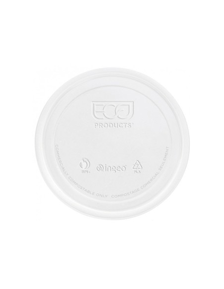 TAPA PLAST.BIODEGRADABLE VASO 290 CC PQ.DE 100 UD.
