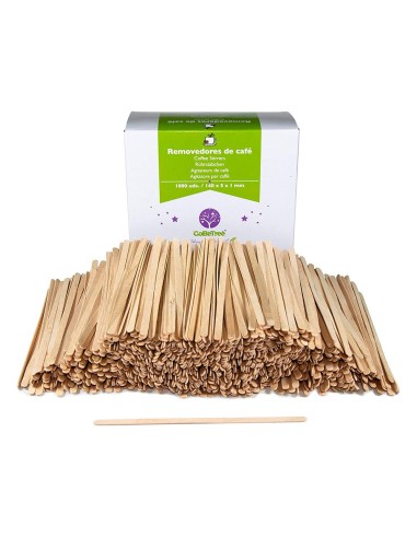 PALETINA AGITADORA MADERA 14 CM EL CAFE FUNDA INDIVIDUAL 1000 UD.