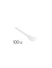 TENEDOR PLAST.BL.REUTILIZABLE PQ.DE 100 UD. 2