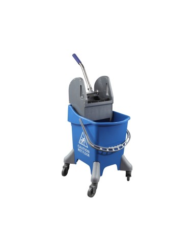 CARRO LIMPIEZA BASTIDOR ESCURRIDOR 4 RUEDAS 32 L AZ. 455X370X970 MM