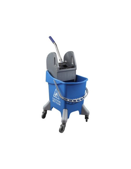 CARRO LIMPIEZA BASTIDOR ESCURRIDOR 4 RUEDAS 32 L AZ. 455X370X970 MM