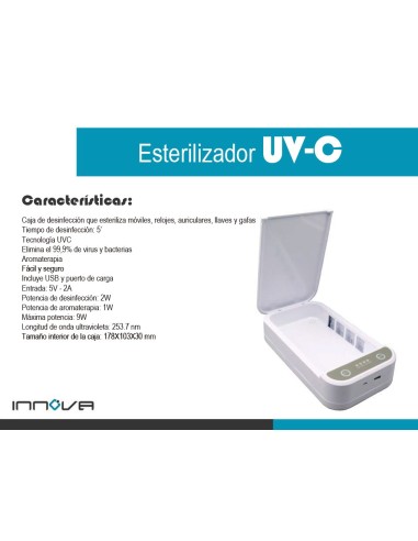 ESTERILIZADOR INNOVA MOVILES RELOJES LLAVES 178X103X30MM