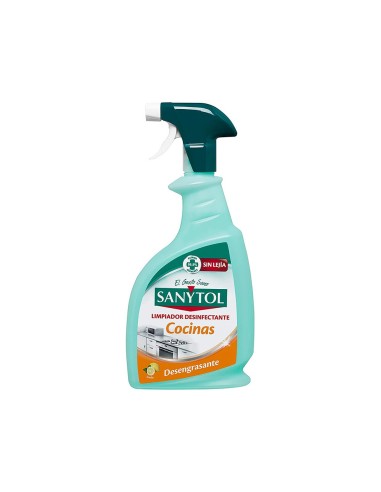 LIMPIADOR DESINFECTANTE SANYTOL COCINAS  PULVERIZADOR BOTE 750 ML
