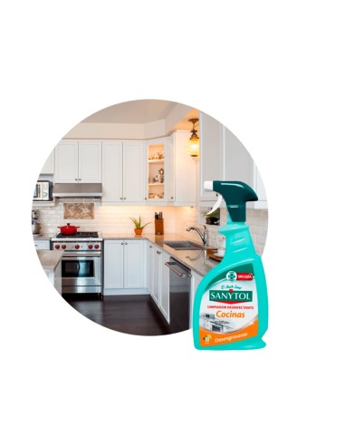 LIMPIADOR DESINFECTANTE SANYTOL COCINAS  PULVERIZADOR BOTE 750 ML