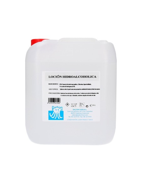 GEL HIDROALCOHOLICO MANOS DESINFECTA SIN ACLARADO GARRAFA 5 LITROS