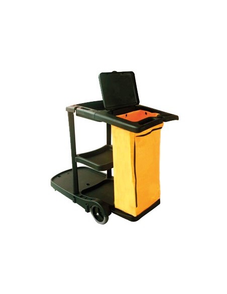 CARRO DE LIMPIEZA Q-CONNECT DE POLIPROPILENO CON RUEDAS 58X24X96 CMS