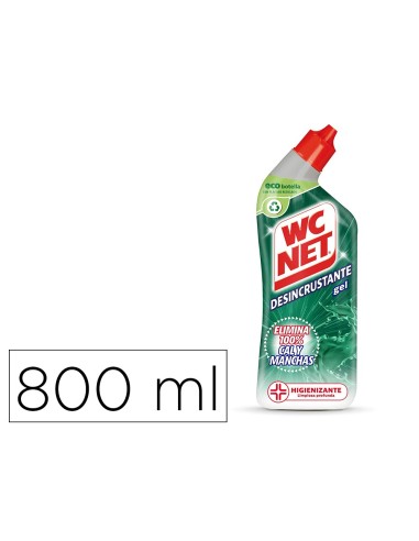 LIMPIADOR INODOROS WC NET GEL ENERGY DESINCRUSTANTE BOTELLA 800 ML