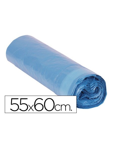 BOLSA BASURA MESAC-20 AZUL CIERRA FACIL 55X60 GALGA 120 ROLLO 20 UDS.