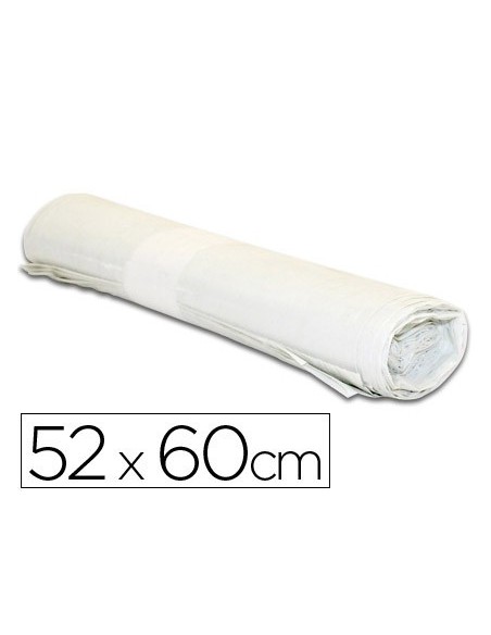 BOLSA BASURA DOMESTICA BLANCA 52X60CM GALGA 70 ROLLO DE 20 UNIDADES