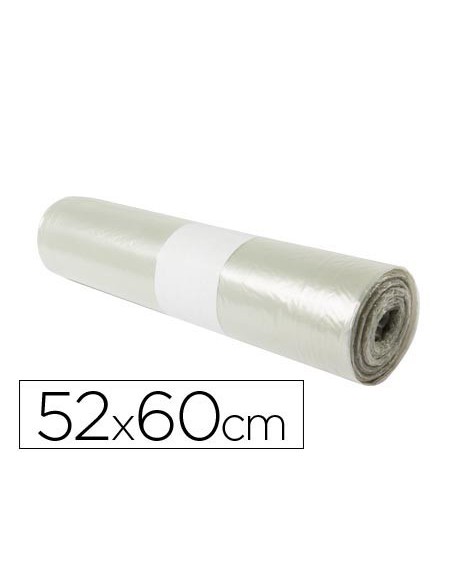 BOLSA BASURA DOMESTICA TRANSLUCIDA 52X60CM GALGA 70 ROLLO 20UD.