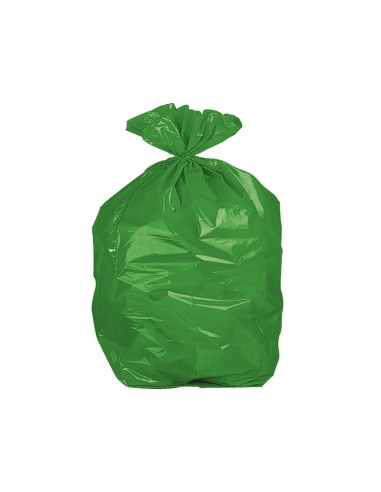 BOLSA BASURA DOMESTICA VERDE AUTOCIERRE 55 X 60 CM ROLLO 15 BOLSAS