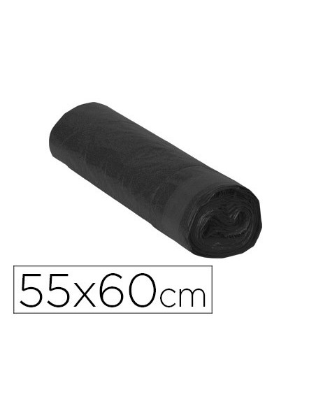 BOLSA BASURA DOMESTICA NG.CON AUTOCIERRE 55 X 60 CM ROLLO 15 BOLSAS