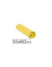 BOLSA BASURA DOMESTICA AMARILLA AUTOCIERRE 55 X 60 CM ROLLO 15 BOLSAS 2