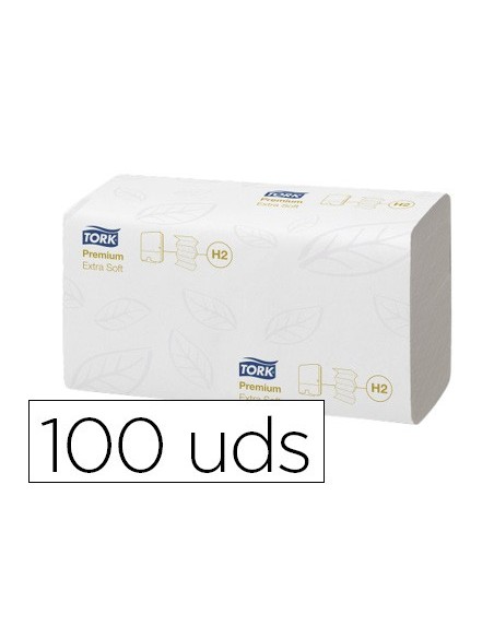 TOALLA SECAMANOS TORK EXPRESS ENGARZADA 2 CAPAS 34X21.2CM 100UDS