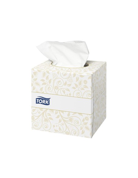 PAÑUELOS FACIALES TORK EXT SUAVE 2 CAPAS 20,9X20 CM CUBO 100 UNIDADES