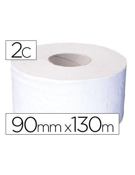 PAPEL HIGIENICO JUMBO 2 CAPAS RECICLADO ROLLO C/130 MTS.