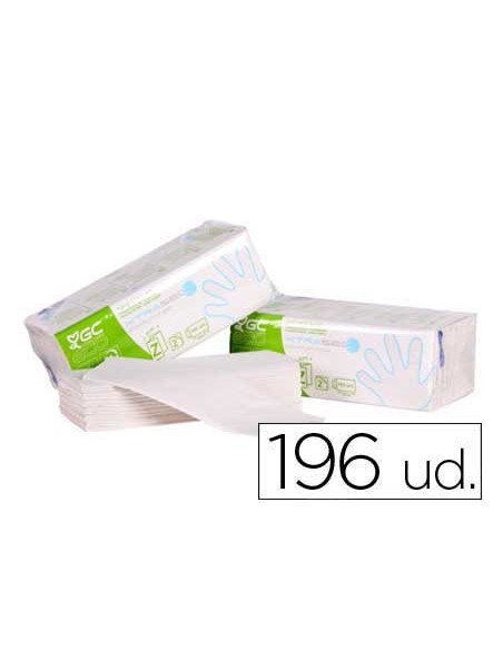 TOALLA PAPEL MANO ENGARZADA ECOLOGICA XTRASEC 20X23 2 CAP. PAQ.196 U.