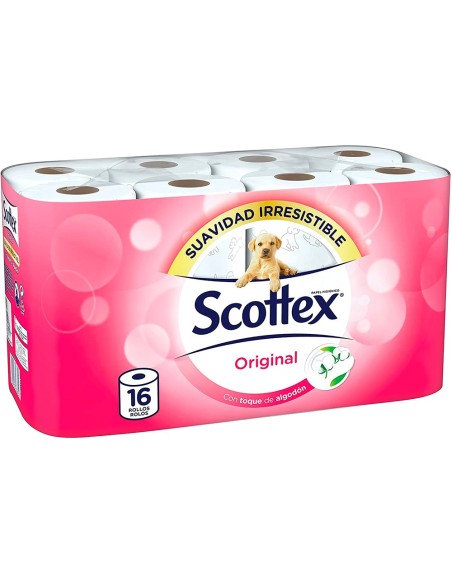 PAPEL HIGIENICO SCOTTEX ORIGINAL PACK 12+4 ROLLOS