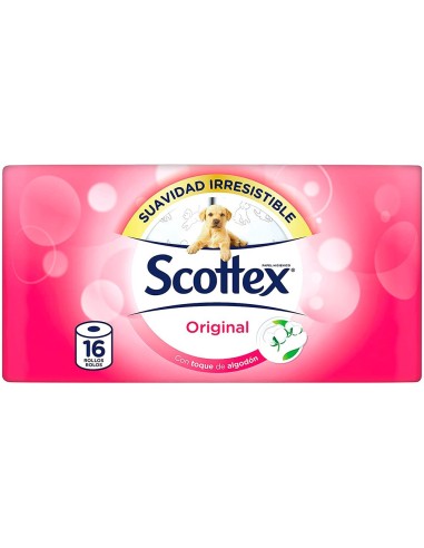 PAPEL HIGIENICO SCOTTEX ORIGINAL PACK 12+4 ROLLOS