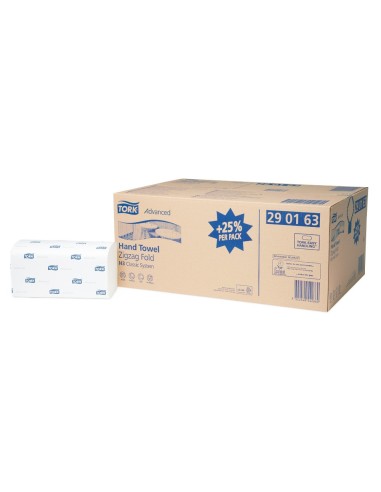 TOALLA PAPEL ENGARZADA 2 CAPAS 13X11,5 CM 250UD.PARA DISPENSADOR H3