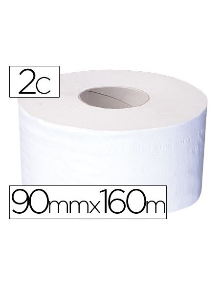 PAPEL HIGIENICO MINI JUMBO 2 CAPAS 160 MT PARA DISPENSADOR T2