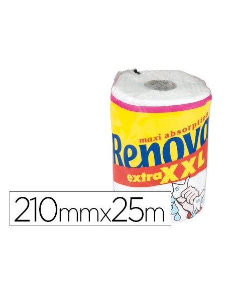 PAPEL COCINA RENOVA JUMBO ULTRA ABSORBENTE 42G/M2 210MM X 25M