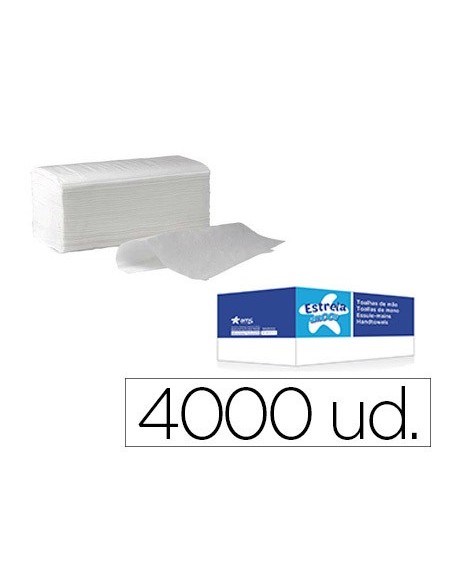 TOALLA PAPEL SECAMANOS AMOOS ENGARZADA 2 CAPAS 23X20CM 4000UD.J720235