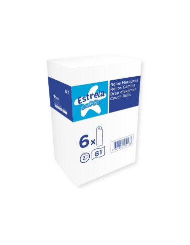 ROLLO PAPEL PARA CAMILLAS AMOOS 2 CAPAS 81 SERVICIOS 590 MM X 60 M