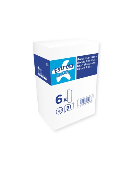 ROLLO PAPEL PARA CAMILLAS AMOOS 2 CAPAS 81 SERVICIOS 590 MM X 60 M