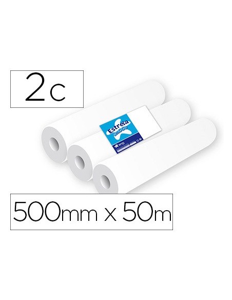 ROLLO PAPEL PARA CAMILLAS AMOOS 2 CAPAS 67 SERVICIOS 500 MM X 50 M