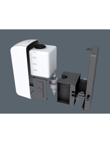 DISPENSADOR GEL Q-CON.AUTO. SENSOR Y SOPORTE METALICO 152CM 1L BL.