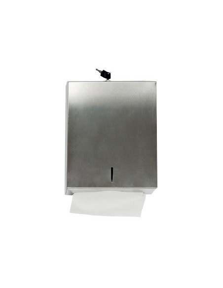 DISPENSADOR Q-CON TOALLITAS PAPEL ACERO INOXIDABLE 283x100x365 MM