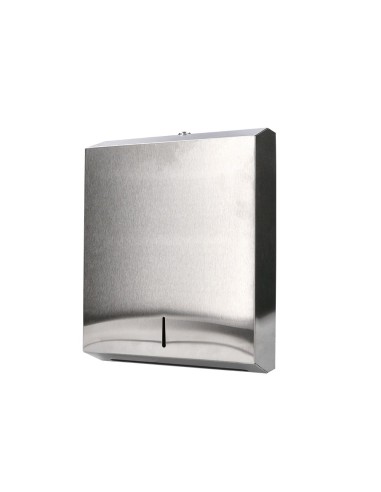 DISPENSADOR Q-CON TOALLITAS PAPEL ACERO INOXIDABLE 283x100x365 MM