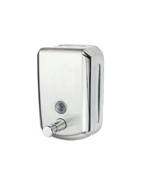 DISPENSADOR MANUAL Q-CON JABON 800 ML ACERO INOXIDABLE 178x114x56 MM