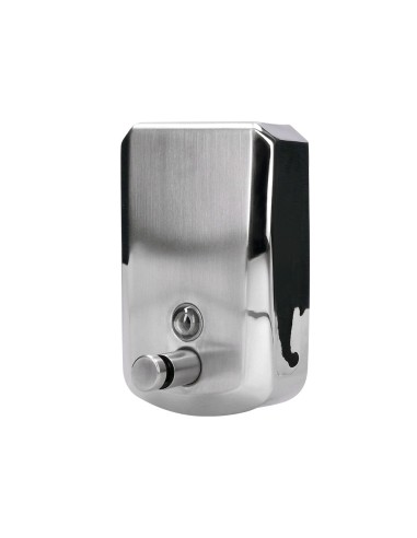 DISPENSADOR MANUAL Q-CON JABON 800 ML ACERO INOXIDABLE 178x114x56 MM