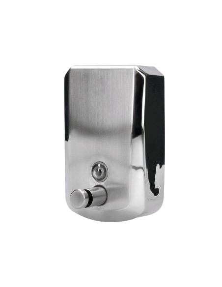 DISPENSADOR MANUAL Q-CON JABON 800 ML ACERO INOXIDABLE 178x114x56 MM