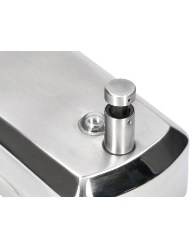 DISPENSADOR MANUAL Q-CON JABON 800 ML ACERO INOXIDABLE 178x114x56 MM