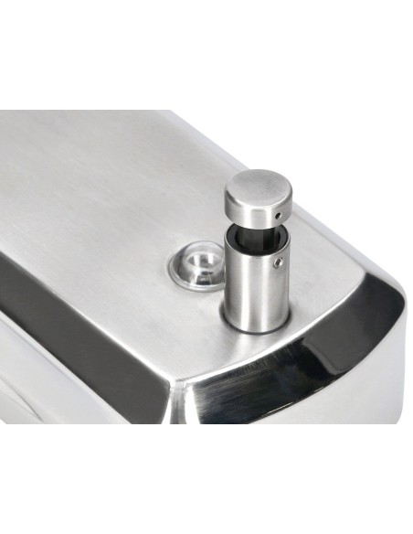 DISPENSADOR MANUAL Q-CON JABON 800 ML ACERO INOXIDABLE 178x114x56 MM