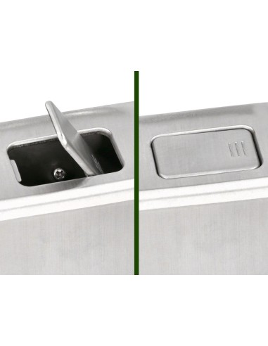 DISPENSADOR MANUAL Q-CON JABON 800 ML ACERO INOXIDABLE 178x114x56 MM