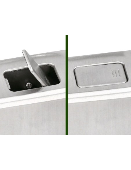 DISPENSADOR MANUAL Q-CON JABON 800 ML ACERO INOXIDABLE 178x114x56 MM