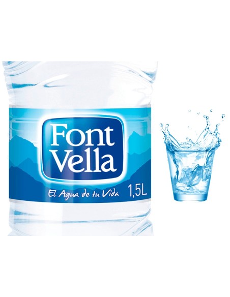 AGUA MINERAL NATURAL FONT VELLA BOTELLA DE 1.5ML