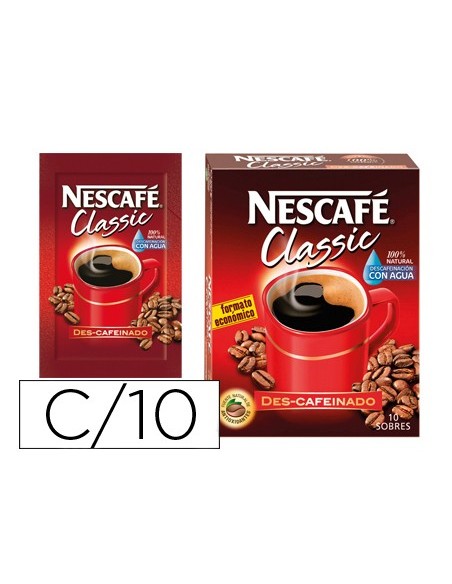 CAFE NESCAFE DESCAFEINADO MONODOSIS C.10 SOBRES
