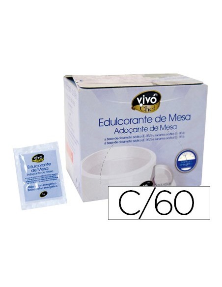 EDULCORANTE VIVOCHEF DE FACIL DISOLUCION CAJA DE 60 SOBRES 75073