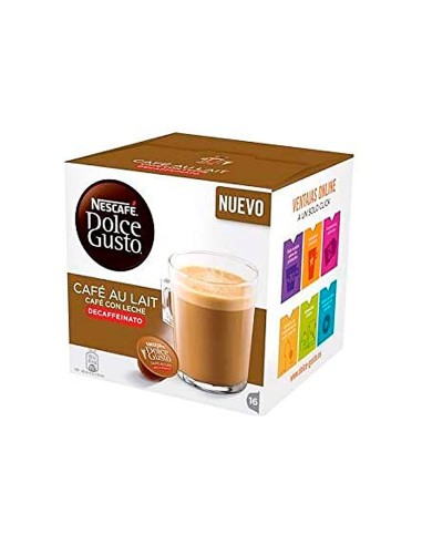 CAFE DOLCE GUSTO CAFE CON LECHE DESCAFEINADO MONODOSIS CAJA 16 U