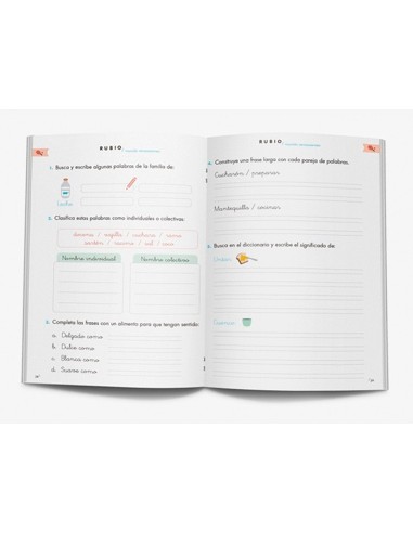 CUADERNO RUBIO COMPETENCIA LECTORA 1 MUNDO SENSACIONES