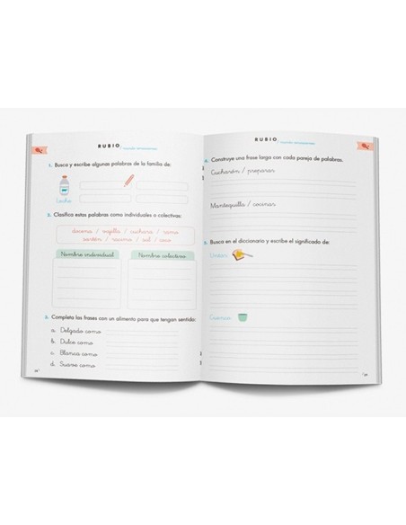 CUADERNO RUBIO COMPETENCIA LECTORA 1 MUNDO SENSACIONES